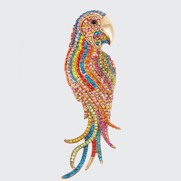 New Designer Rhinestone Parrot Brooch/Pin - Picture 1 of 5